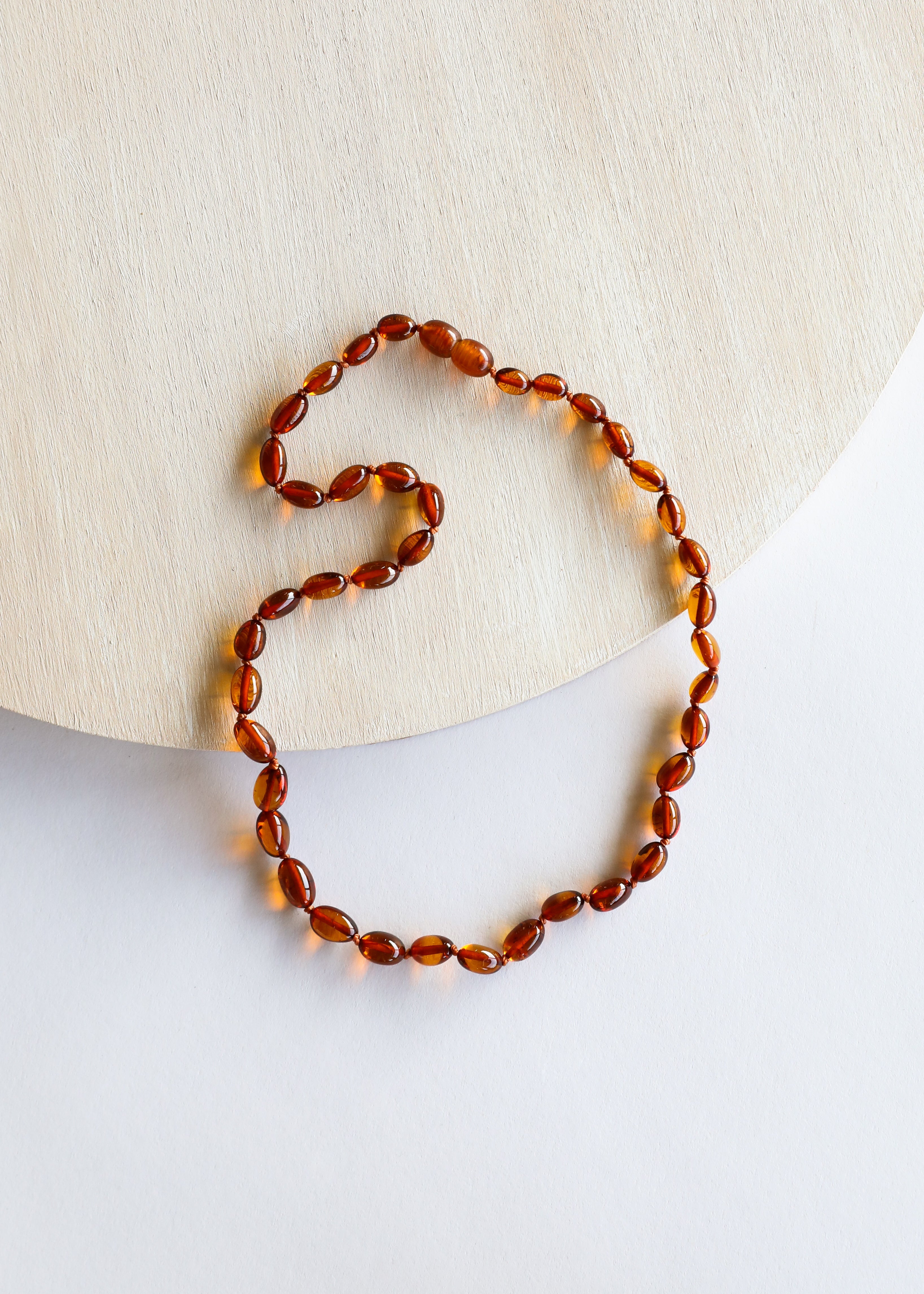CanyonLeaf Polished Cognac Baltic Amber || Classic || Necklace — main product shot