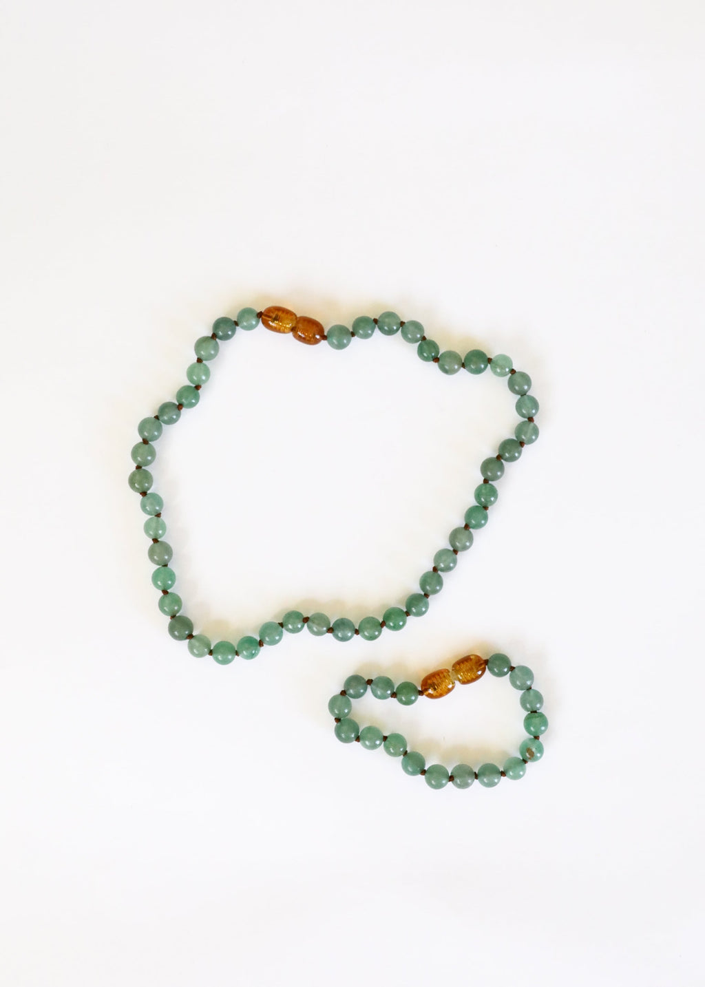 CanyonLeaf Pure Gemstone + Aventurine || Necklace — side view
