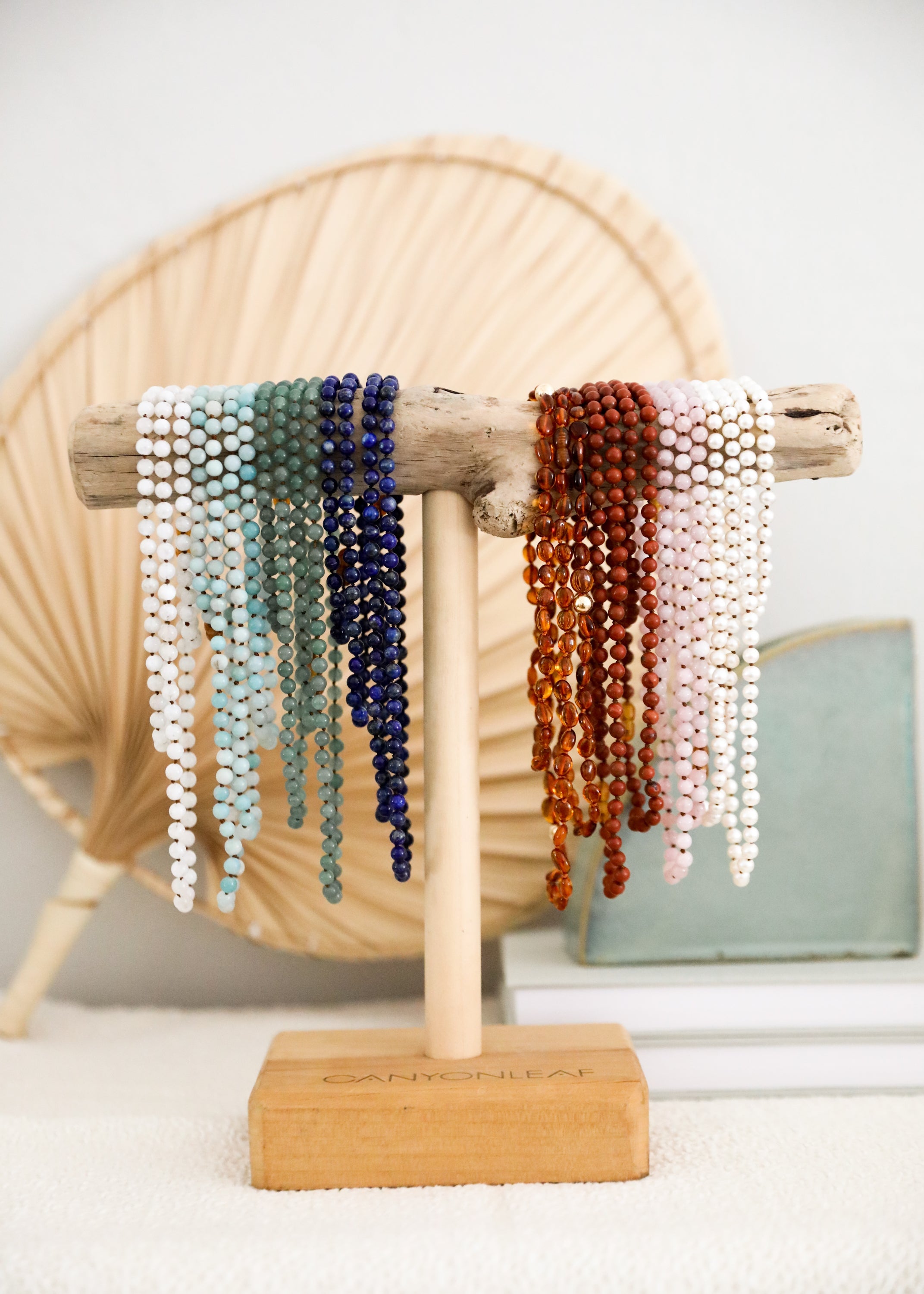 CanyonLeaf Pure Gemstone + Pearl || Anklet or Bracelet — lifestyle context