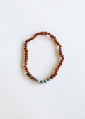 CanyonLeaf Raw Cognac Baltic Amber + Turquoise Jasper || Necklace — necklace category context