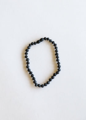 Raw Black Baltic Amber || Necklace