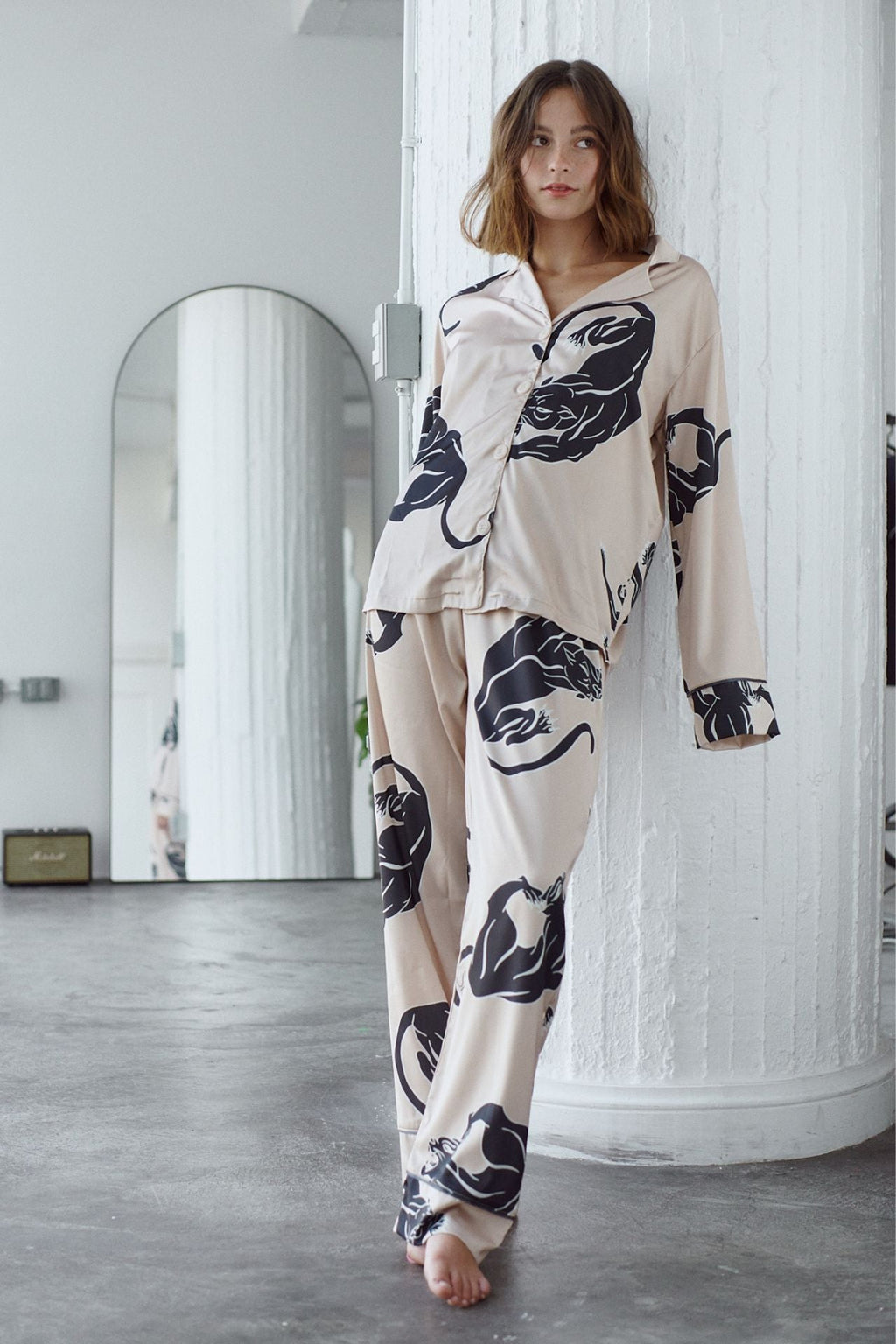 Simoné Sleepwear USA Washable Silk Pajama Set - Thera — main product shot