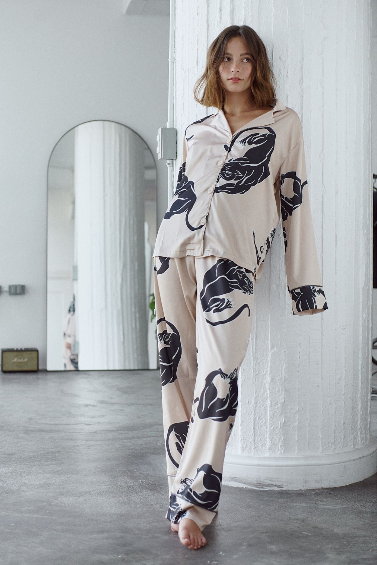 Simoné Sleepwear USA Washable Silk Pajama Set - Thera — main product shot