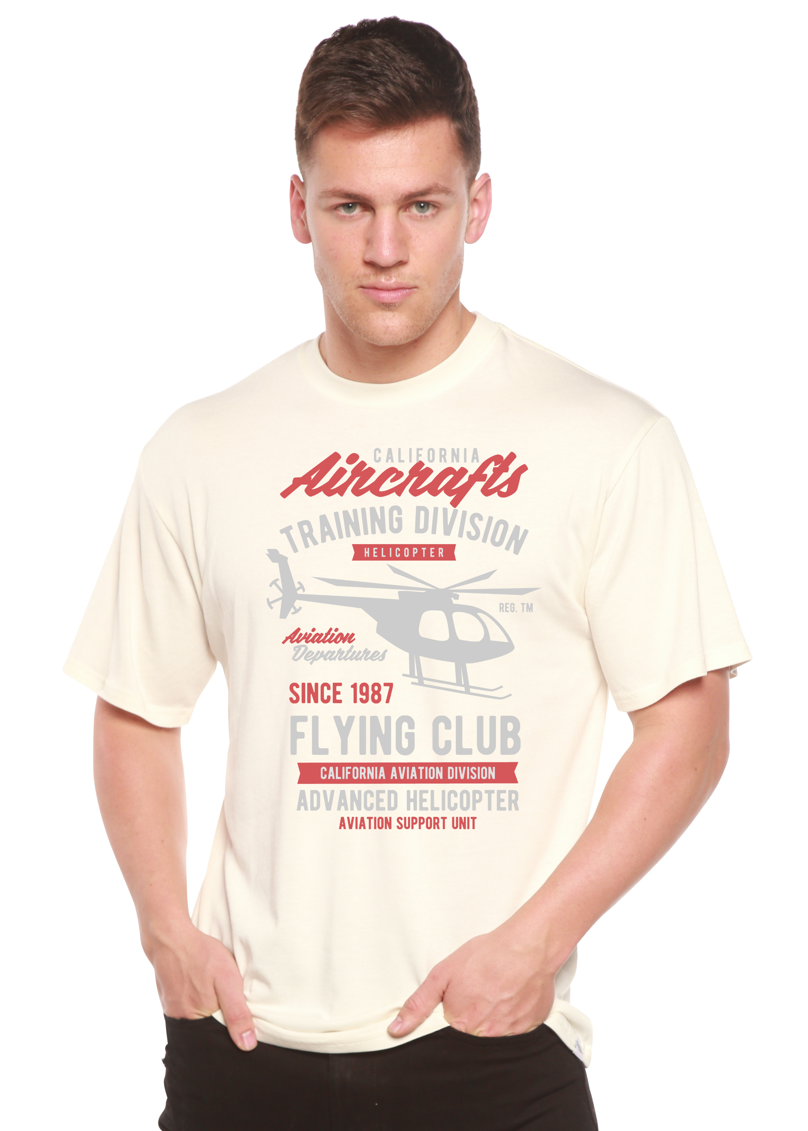 California Aircraft Men's Bamboo Viscose/Organic Cotton Short Sleeve Graphic T-Shirt — view 3