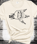 A Blessed Texas Mess Boutique Comfort Colors®  Custom Dad Shirt with Kid Names, Father's Day Gift, New Dad… — main product shot