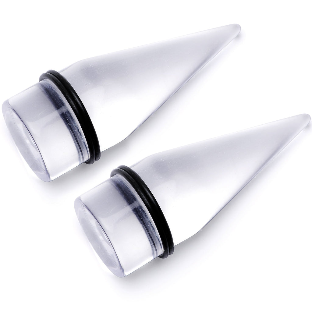 BodyCandy Freaky Fun Lightweight Clear Acrylic Straight Taper Set 2mm to 1 Inch — packaging