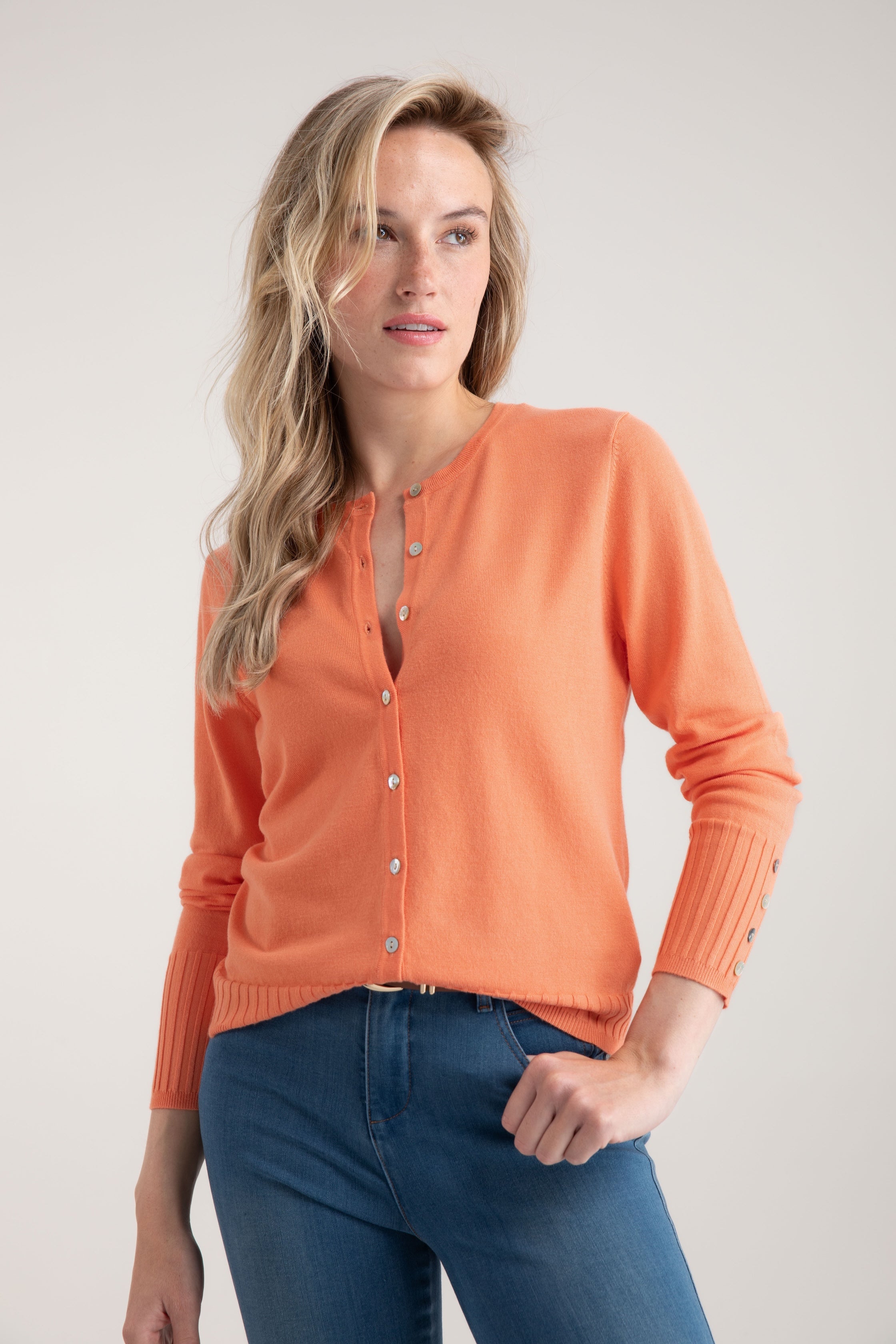 KADOU BOUTIQUE Marble Button Up Cardigan — main product shot