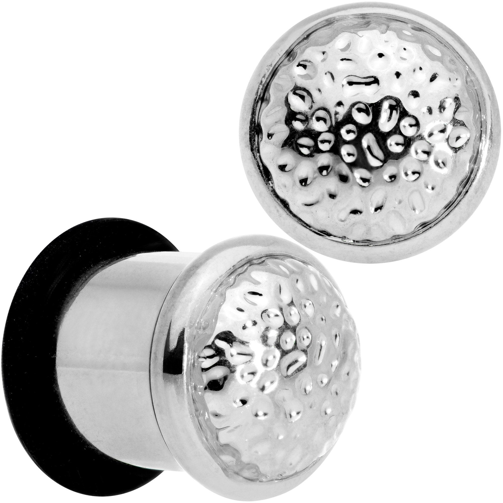 BodyCandy Hammered Finish Single Flare Plug Set 6mm to 16mm Sizes — main product shot