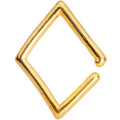 BodyCandy 16G 3/8 Gold Tone Rhombus Closure Ring — main product shot