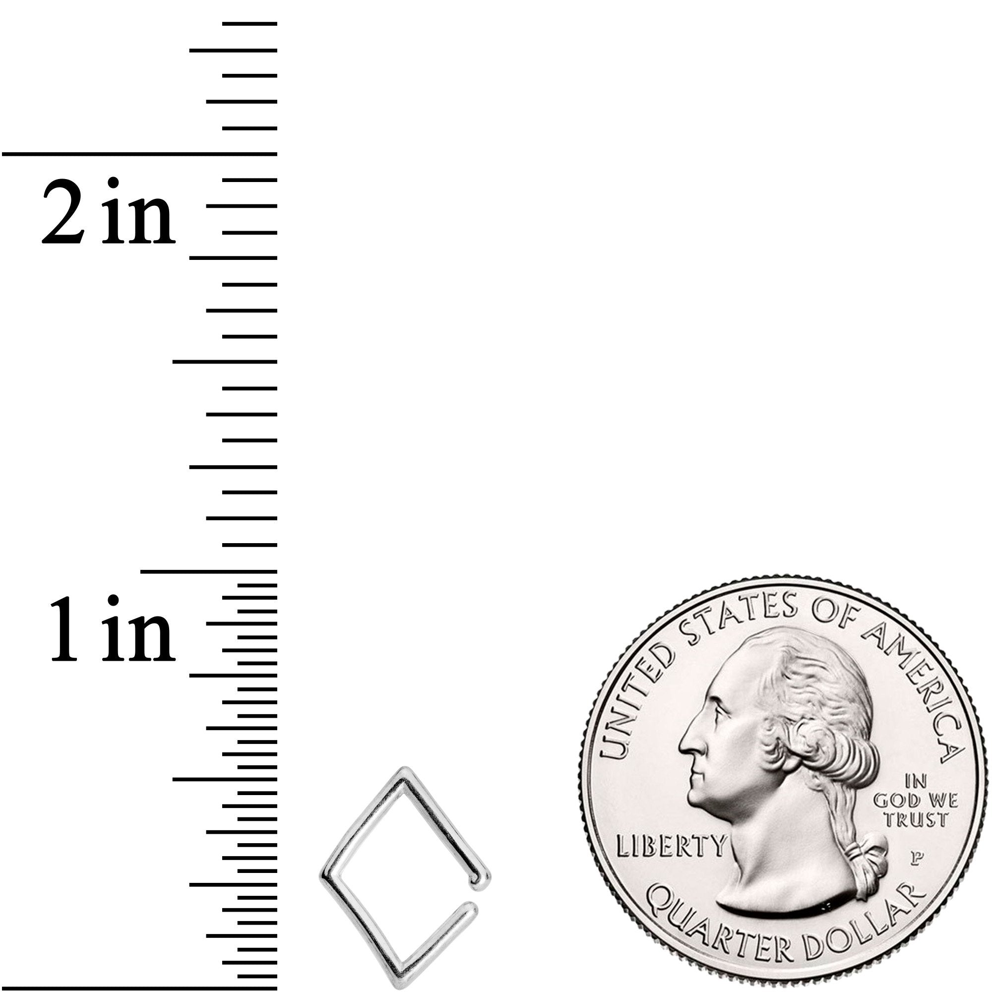 BodyCandy 16G Simply Steel Rhombus Closure Ring — detail and construction