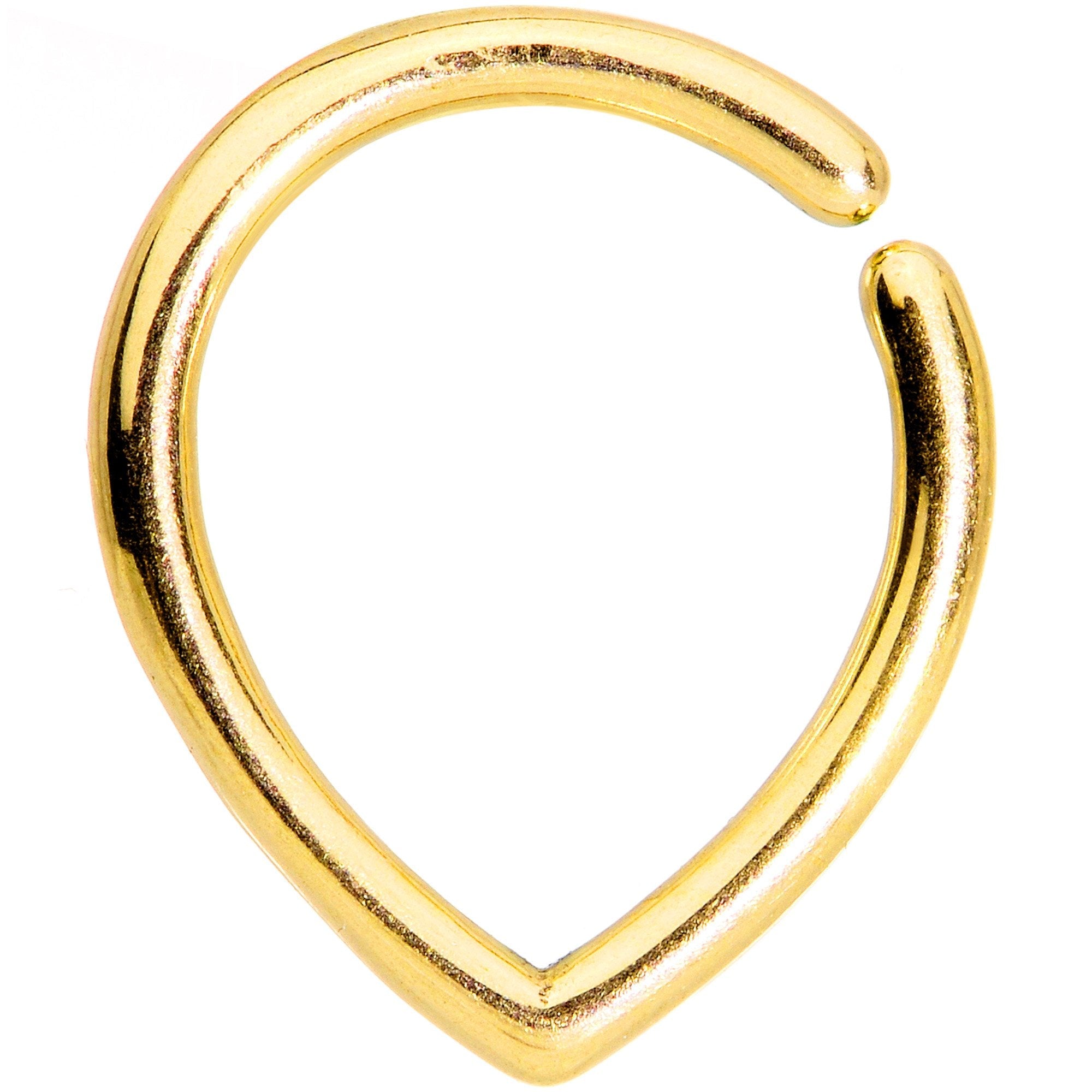BodyCandy 16G Gold Tone Teardrop Closure Ring — main product shot