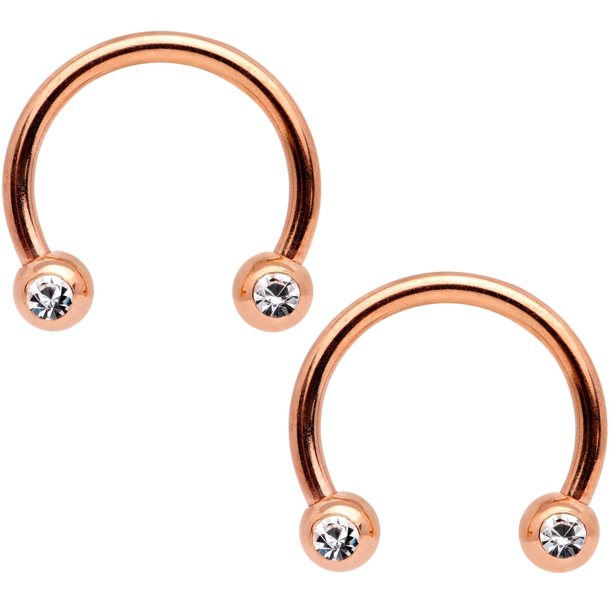 BodyCandy 14G White Faux Opal Rose Gold Tone Sun Moon Nipple Ring Set of 4 — lifestyle context