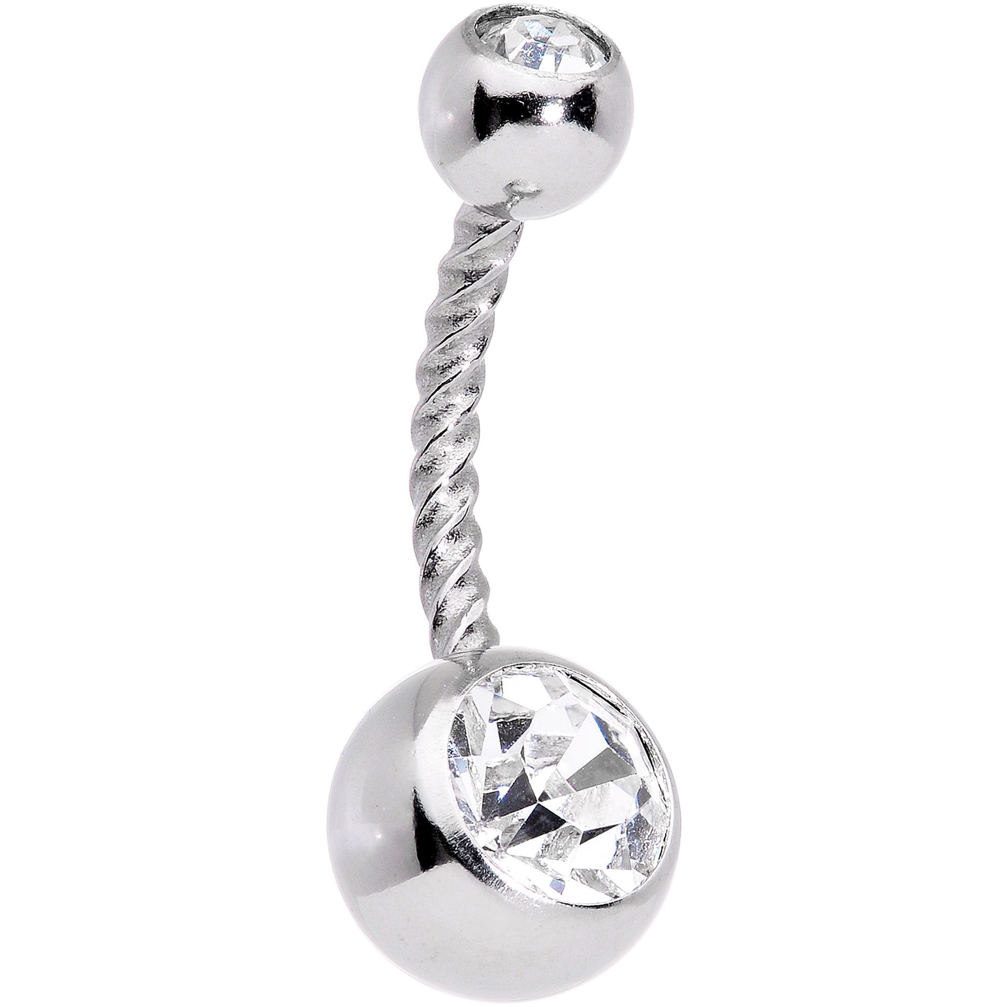 BodyCandy White Faux Opal Fun With Flowers Belly Ring Set of 3 — lifestyle context