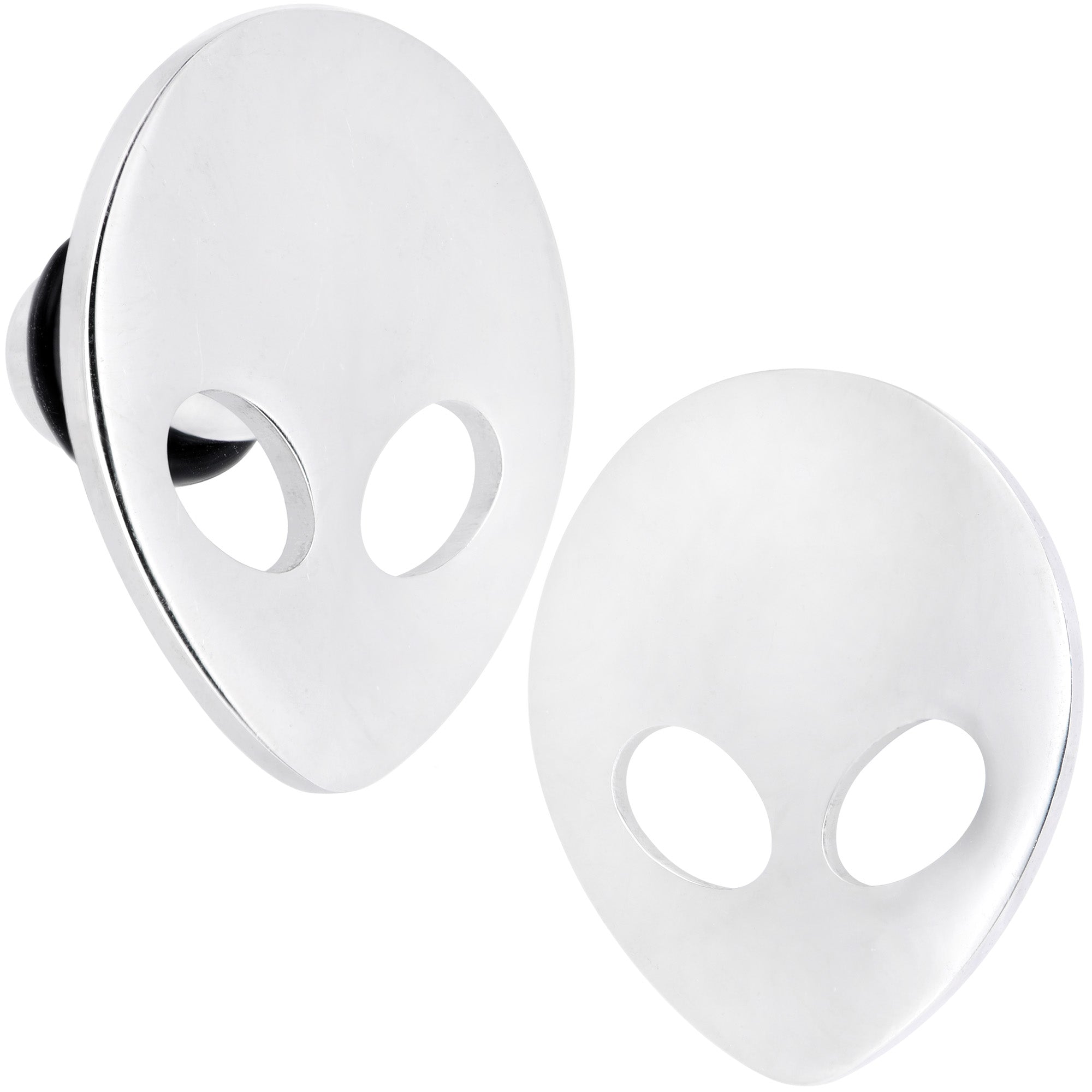 BodyCandy Steel Space Alien Single Flare Plug Set 14G to 2G — feature highlight