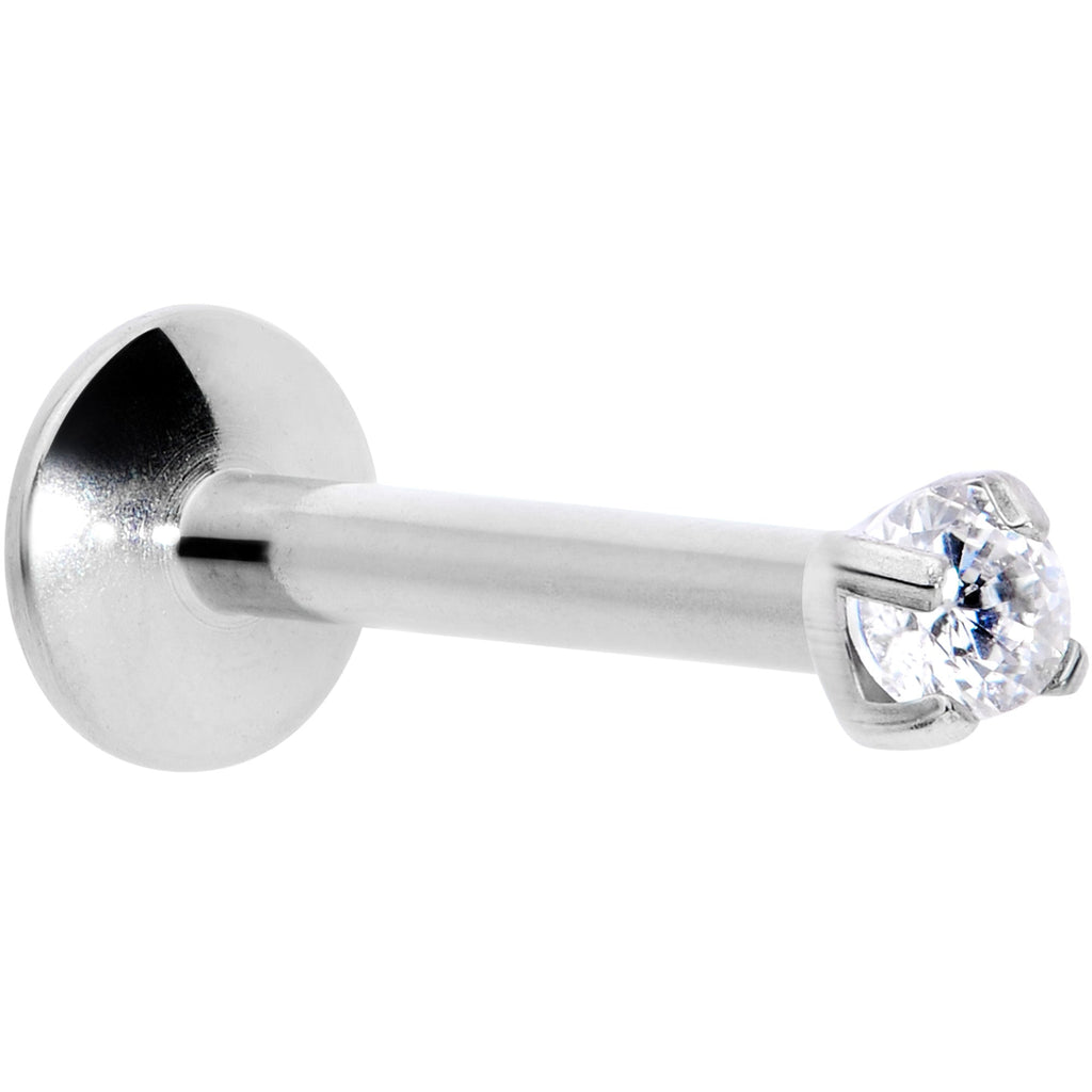 BodyCandy 16G 5/16 2mm CZ G23 Titanium Internally Threaded Labret — main product shot