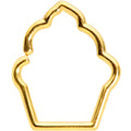 BodyCandy 16G 5/16 Gold Tone Baked Treats Cupcake Closure Ring — main product shot