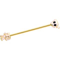 BodyCandy 14G Black Gem Gold Tone Mummy Halloween Industrial Barbell 38mm — main product shot