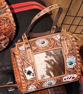 Western Aces Mini Speedy with Hair-on-hide