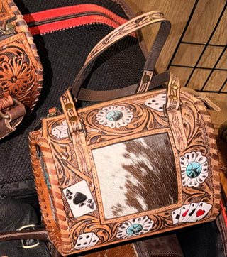 Western Aces Mini Speedy with Hair-on-hide