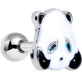 BodyCandy 16G 1/4 Black White Round Panda Bear Cartilage Tragus Earring — main product shot