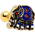 BodyCandy 16G 1/4 Gold Tone Rococo Elephant Cartilage Tragus Earring — main product shot