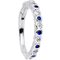 BodyCandy 16G 3/8 Clear Blue CZ Gem Classic Circles Hinged Segment Ring — main product shot