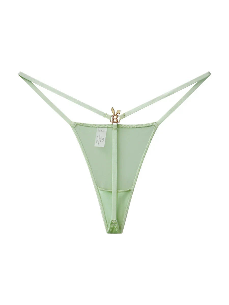 BUNNIES ROOM G-STRING IN MATCHA GREEN — main product shot