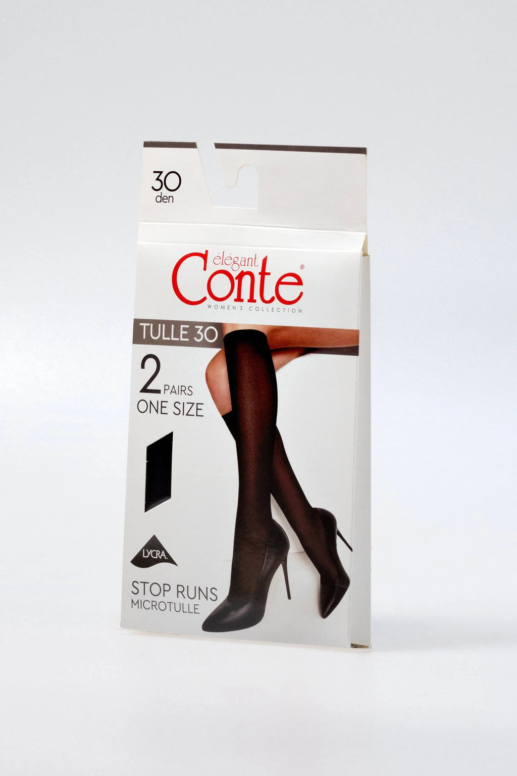 TheRanok.com Knee Highs Conte Tulle 30 Den (2 pairs) — detail close-up