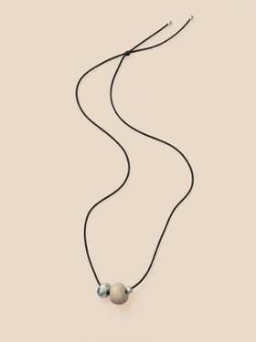 Ivory Nut Pendant Cord Necklace