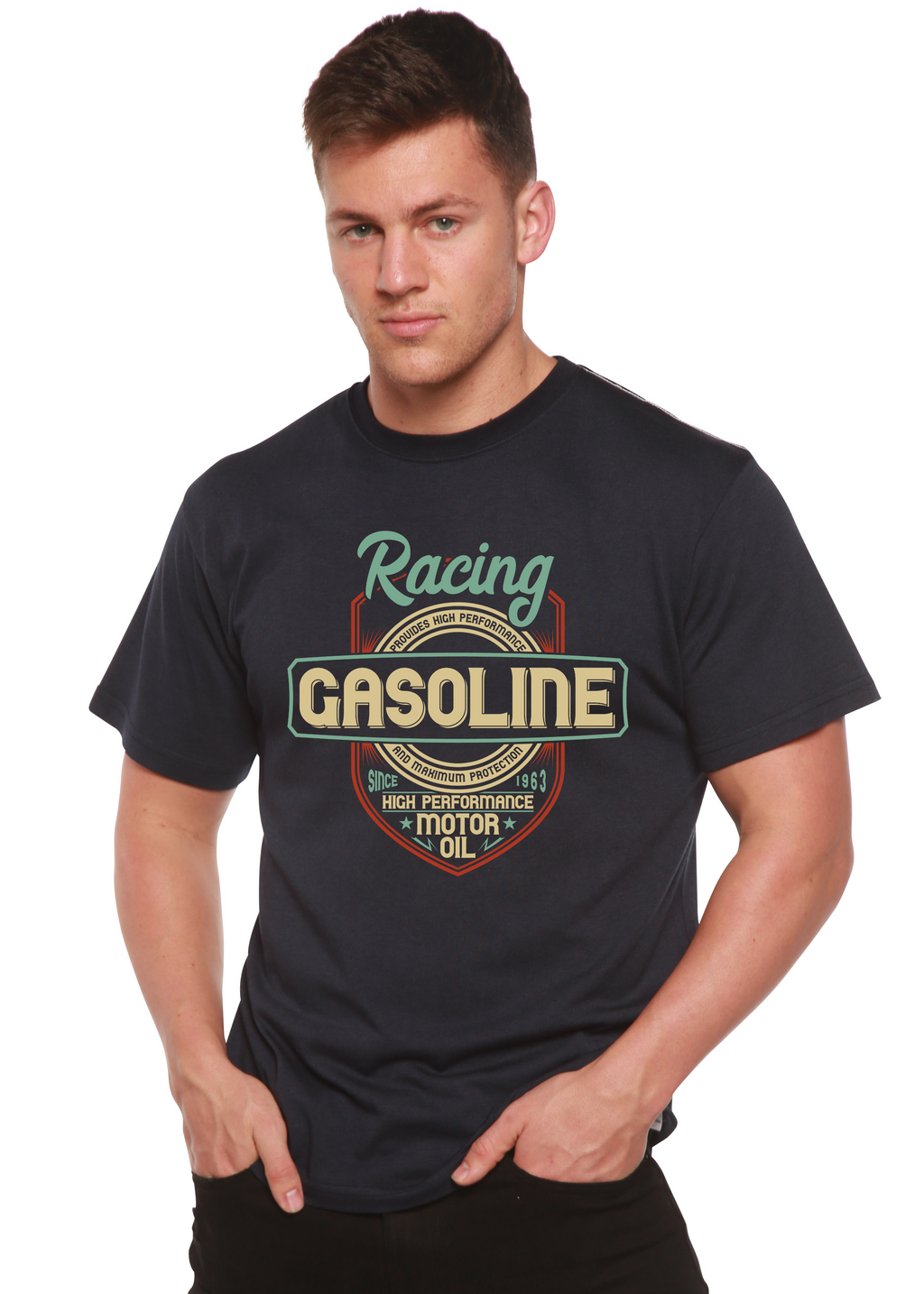 Spun Bamboo Racing Men's Bamboo Viscose/Organic Cotton Short Sleeve Graphic T-Shirt — main product shot