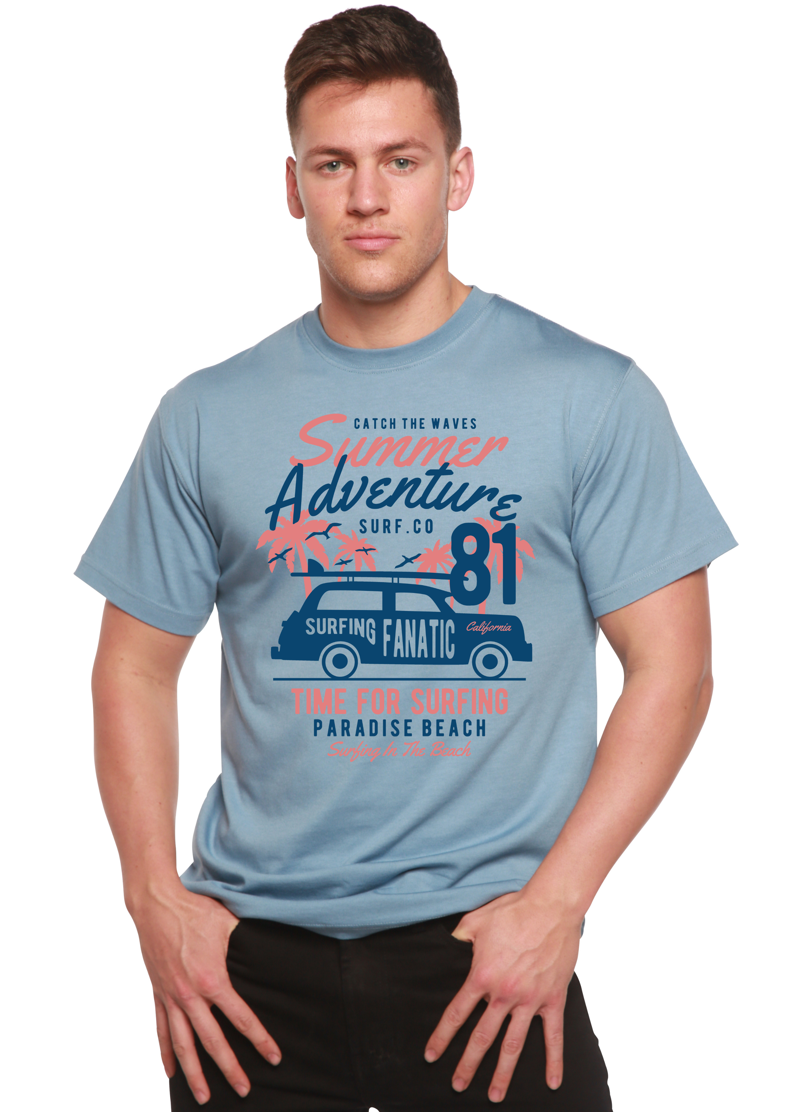 Spun Bamboo Sammer Adventure Spun Bamboo® Men's Bamboo Viscose/Organic Cotton Short Sleeve Graphic T-Shirt — side view