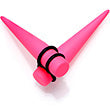 BodyCandy Pink Matte Acrylic Straight Taper Set 2G to 00G — back view
