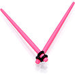 BodyCandy Pink Matte Acrylic Straight Taper Set 2G to 00G — size reference