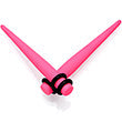 BodyCandy Pink Matte Acrylic Straight Taper Set 2G to 00G — comparison shot
