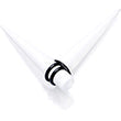 BodyCandy White Matte Acrylic Straight Taper Set 2G to 00G — alternative angle