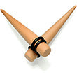 BodyCandy Tan Matte Acrylic Straight Taper Set 2G to 00G — back view