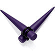 BodyCandy Dark Purple Matte Acrylic Straight Taper Set 12G to 00G — alternative angle