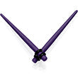BodyCandy Dark Purple Matte Acrylic Straight Taper Set 12G to 00G — in-use photo