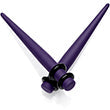 BodyCandy Dark Purple Matte Acrylic Straight Taper Set 12G to 00G — comparison shot