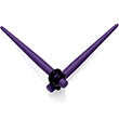 BodyCandy Dark Purple Matte Acrylic Straight Taper Set 12G to 00G — color detail
