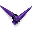 BodyCandy Light Purple Matte Acrylic Straight Taper Set 12G to 00G — side view