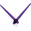 BodyCandy Light Purple Matte Acrylic Straight Taper Set 12G to 00G — alternative angle