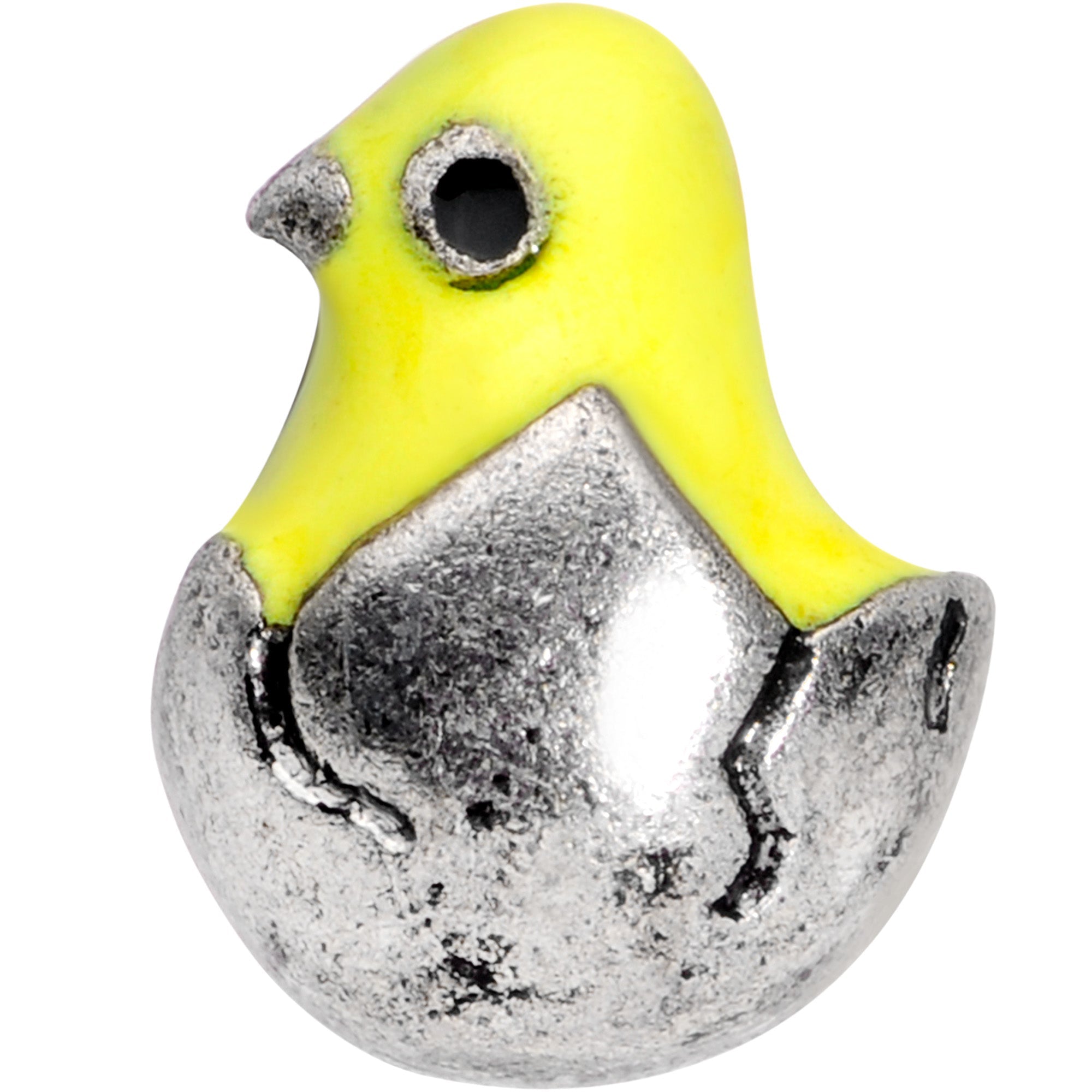 BodyCandy 16G 1/4 Hatching Easter Chick Cartilage Tragus Earring — detail close-up