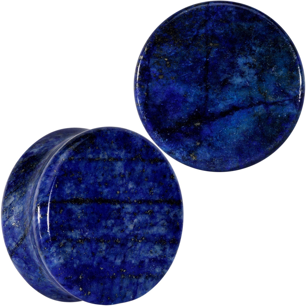 BodyCandy Natural Blue Lapis Stone Saddle Plug Set — feature highlight