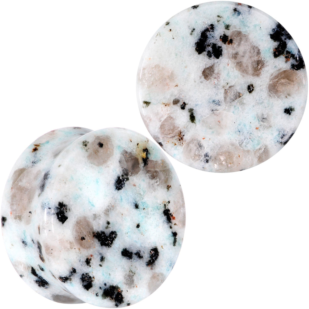 BodyCandy Natural Tianshan Jade Stone Saddle Plug Set — detail close-up