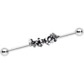 BodyCandy 14G Clear Gem Butterfly Array Flower Industrial Barbell 38mm — main product shot