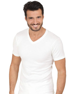 MaRe Premium Quality Cotton Wool Blend Men's V-Neck Neck T-Shirt. Proudly Made in Italy (460)