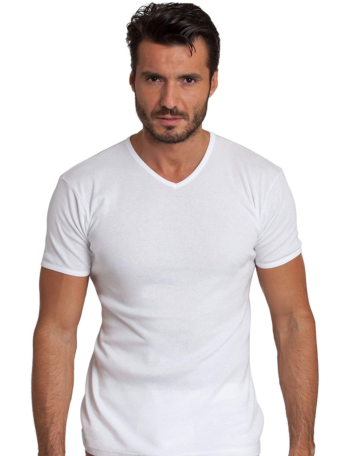 tittimitti BASIC COTTON Free Spirit Premium Quality Brushed Cotton Men's V-Neck T-Shirt Made in Italy — lifestyle context