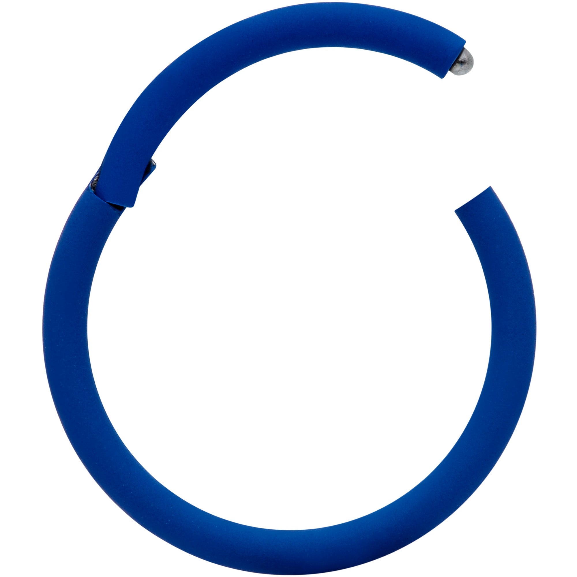 BodyCandy 18G 3/8 Blue Matte Cartilage Hinged Segment Ring — detail close-up