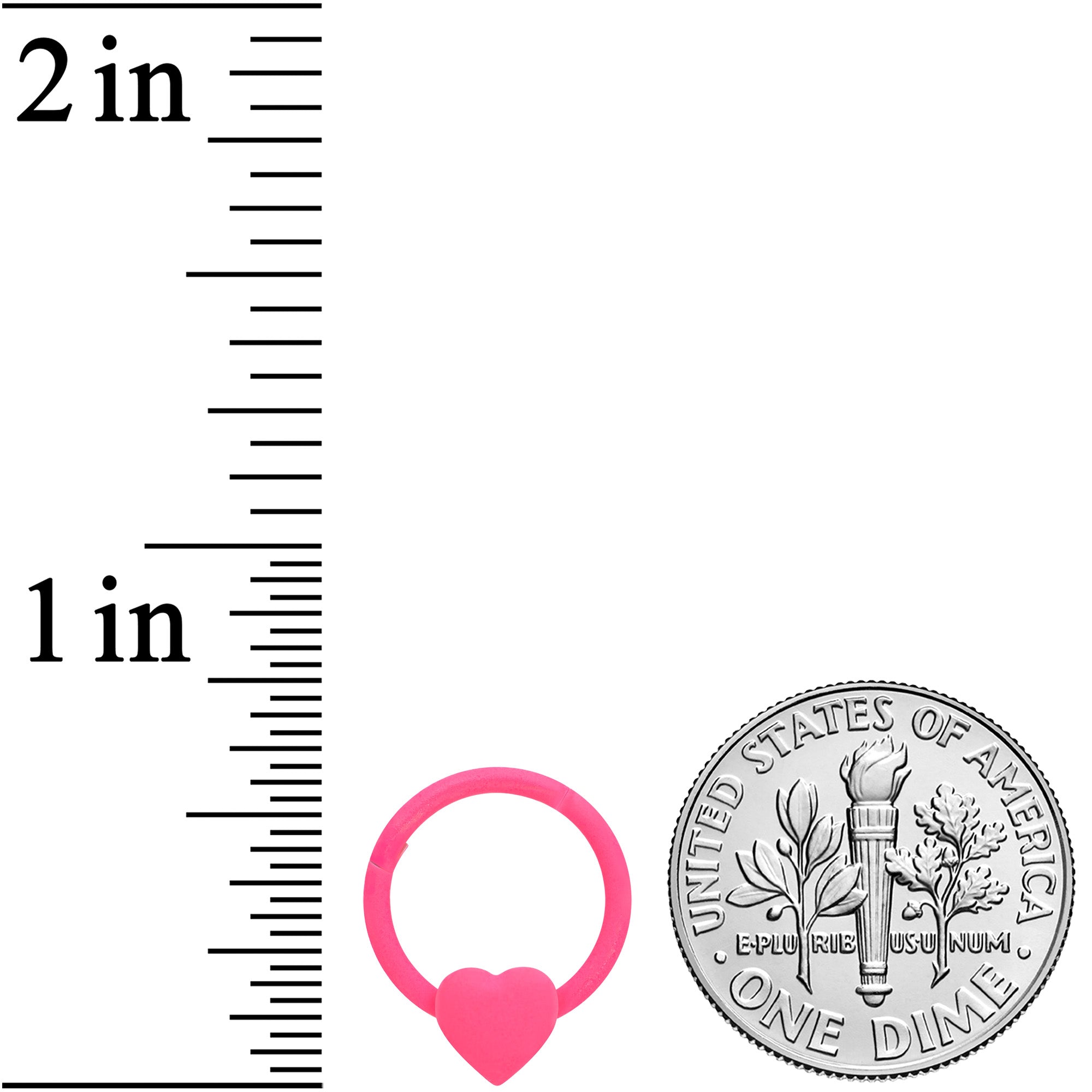 BodyCandy 16G 3/8 Pink Matte Heart Valentines Day Hinged Segment Ring — lifestyle context